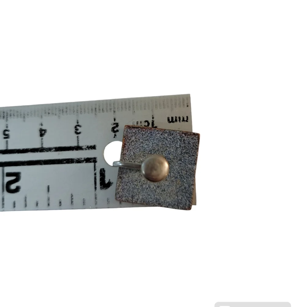 Vintage Enameled Square Screw Back Earrings